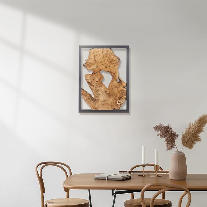 NAHARO 16''*12''Modern Wood Wall Decor- Natural wood Handcrafted Rustic Charm for Your Home - Perfect for Living Room, Bedroom,Kitchen,or Office