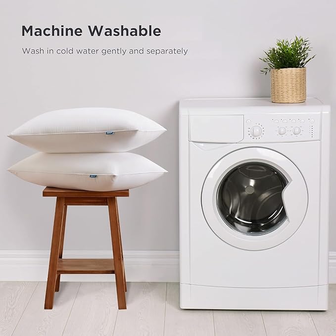 Bedsure Medium Firm Pillows Queen Size, Set of 4, Firm Queen Bed Pillows 4 Pack Hotel Quality Premium Down Alternative for Medium Supportive Filling for Side, Back Sleepers