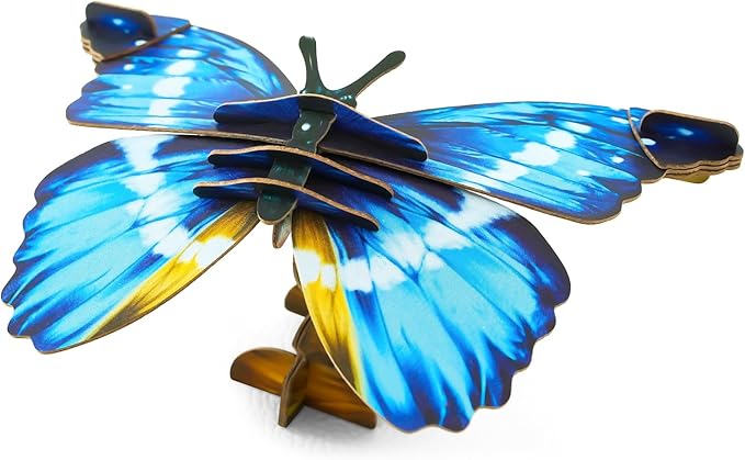 STEM Projects Preschool Toys for Kids, Eco-Friendly 3D Paper Puzzles for Children, Ideal Common Blue Morpho (Ages 7+)โฆโฆ