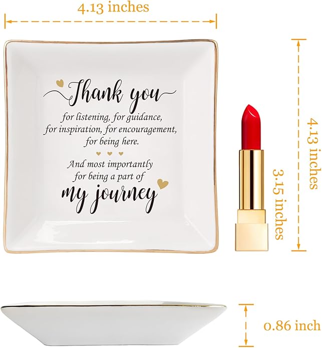 HOME SMILE Ceramic Ring Dish Jewelry Tray for Mom Sister Friends