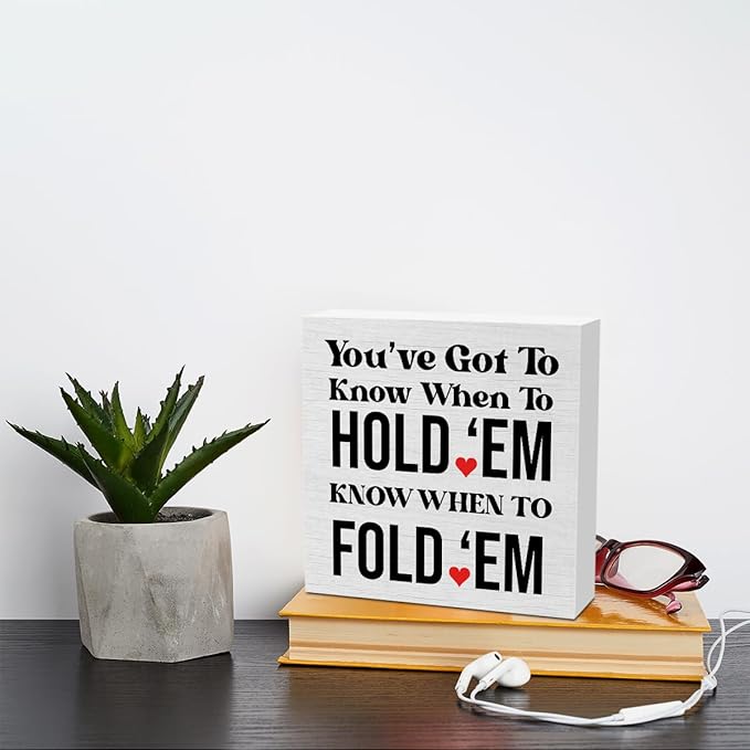 Inspirational Funny Quotes Rustic Wooden Box Sign Desk Decor Office Family Supplies Desk Accessories for Table Shelf Home Bedroom Living Room Farmhouse Room Decorations Wood Block Plaque Box Sign