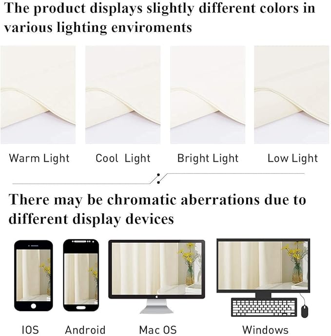 StangH Ivory White Bedroom Curtains - Super Soft Velvet Texture Window Drapes for Sliding Glass Door, High Ceiling Tall Privacy Curtain Panels for Living Room/Church, W52 x L120, 2 Panels