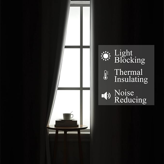 Estelar Textiler Ombre Blackout Curtains 102 Inches Long 2 Panels Set, Purple and Greyish White Thermal Insulated Drapes for Bedroom, Full Room Darkening Grommet Curtains for Living Room, 52Wx102L