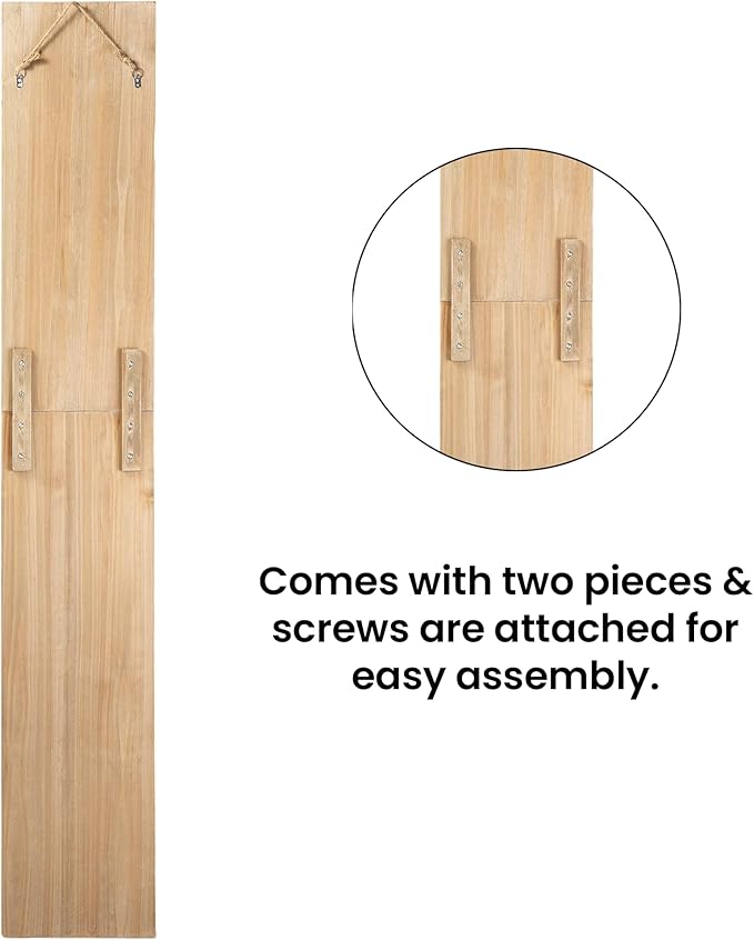 Glitzhome Welcome Sign for Front Door Porch, Farmhouse Wooden Hanging Wall Sign with 4 Interchangeable Floral Wreaths for Seasons Spring Summer Fall Harvest Thanksgiving Christmas, 60”H, Black