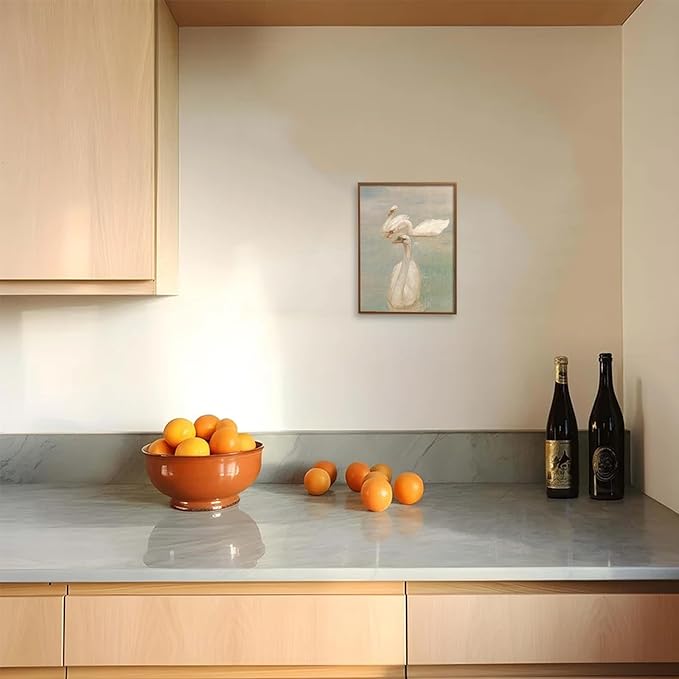 uniro Vintage Swan Wall Art Prints, ClassicalWhite Swan Canvas Oil Painting Poster for Nursery Room Decor, Pastel Watercolor Farmhouse Wall Decor Vintage Animal Art Pictures for Bedroom Gallery Office Bathroom, Nursery Wall Decor( 8" x 10"-UNFRAMED)