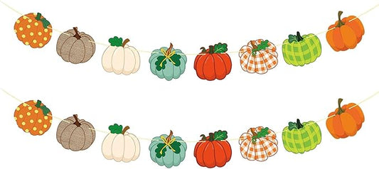 YQUQWN Fall Pumpkin Banner Fall Decorations for Home No DIY Little Pumpkin Birthday Banner for Autumn Harvest Thanksgiving Wall Decor Party Decorations Supplies Favors