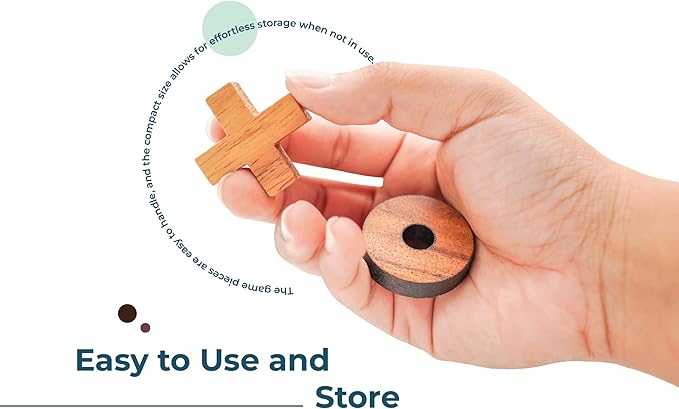 BSIRI Tic Tac Toe Wooden Board Games (Only X-O Pieces)- Unique Gifts, Fun Gifts for Kids and Adults and Use as Living Room Rustic Table Decor Ideal for Coffee Table Decor