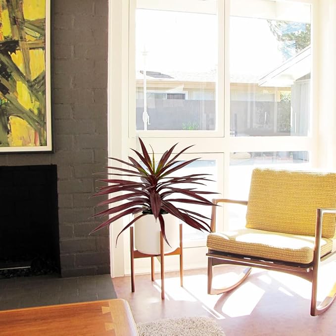 Briful Large Fake Agave Plant 17.3 Inch Red Artificial Yucca Potted Plants Outdoor Faux Agave Plants for Home Room Office Garden Front Porch Patio Decoration