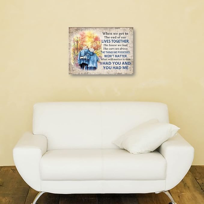 OTINGQD I Had You and You Had Me Lovers Canvas Wall Art, Romantic Canvas Painting Prints Wall Art for Newlyweds Couple Lovers Home Bedroom Living Room Wall Decor,Wedding Gift for Newlyweds