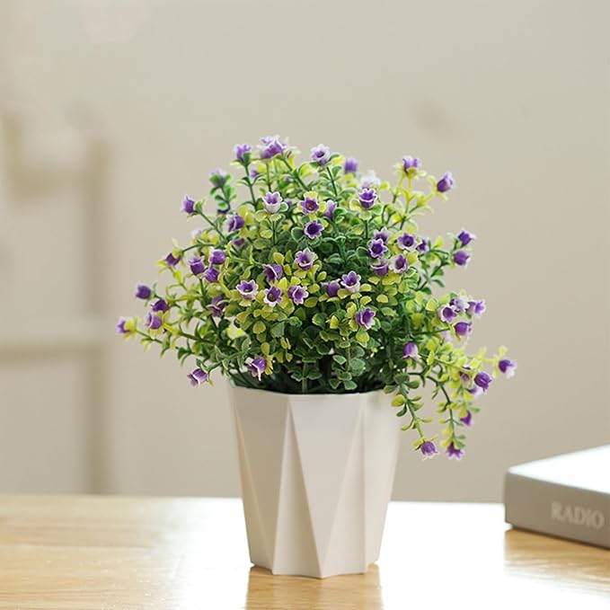 8.85 Inch 3 Pack Small Fake Plants Artificial Potted Plants Faux Plants Indoor for Home Bathroom Kitchen Office Shelf Desk Plants Decor