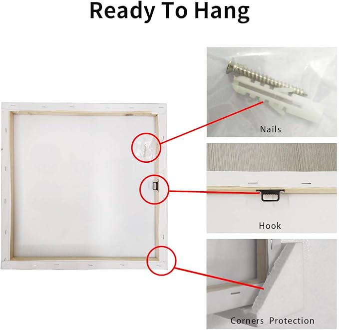 Hardy Gallery Beach Seashell Starfish Wall Art: Blue Ocean Beauties Artwork Print on Wrapped Canvas for Living Room (12''x12''x4pcs)