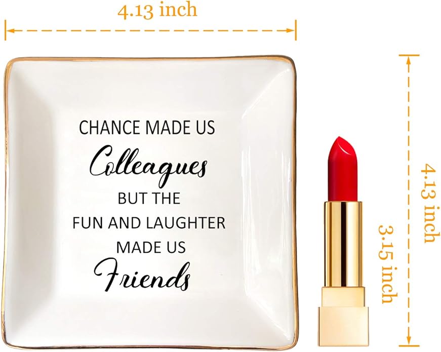 HOME SMILE Ceramic Ring Dish Jewelry Tray for Mom Sister Friends