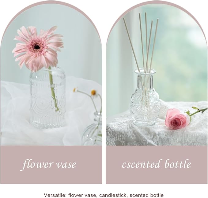 Bud Vases Set of 40 Pcs,Small Flower Vases for Centerpieces,Glass Bud Vase in Bulk,Vintage Bud Vase for Wedding Table Centerpieces Decoration, Home Table Party Decor, Christmas,Anniversary,Clear