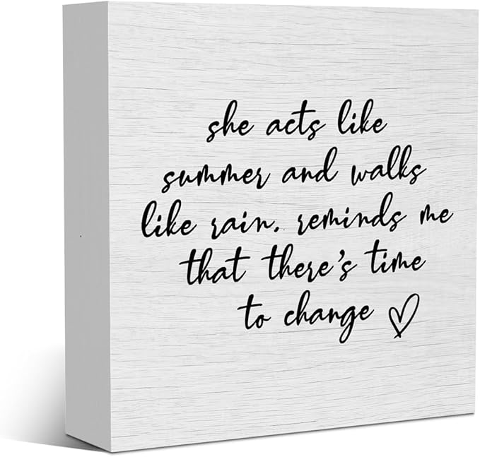 Inspirational Funny Rustic Wooden Box Sign Desk Decor Office Supplies Desk Accessories for Home Bedroom Table Shelf Farmhouse Bedroom Decorations Wood Block Plaque Box Sign