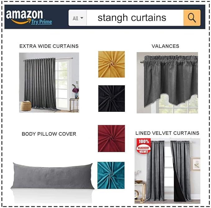 StangH Velvet Curtains 108 Inches Long - Luxury Grey Blackout Curtains for Living Room Large Window Thermal Insulated Panels for Bedroom French Door, W52 x L108 Each Panel, 2 Pieces