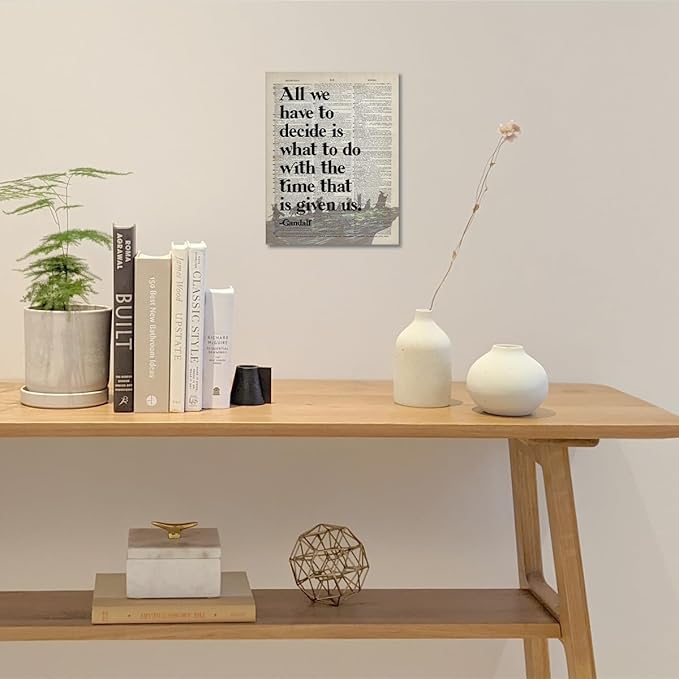 LOTR Gifts, LOTR Poster, Gift for LOTR Decor, All We Have to Decide is What to Do With The Time That is Given Us - Gandalf, LOTR Merch, LOTR Birthday Decor, Lord of the Rings Poster 8x10 inch