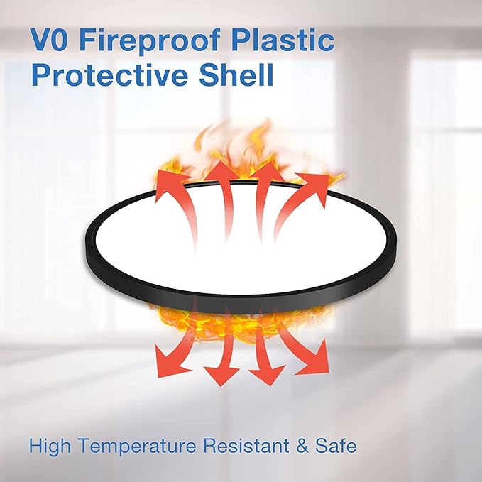 12 Pack Black Flush Mount Ceiling Light, Dimmable & 3000K-4000K-5000K Selectable, 12 Inch 20W,Bright 2000LM, Low Profile, ETL