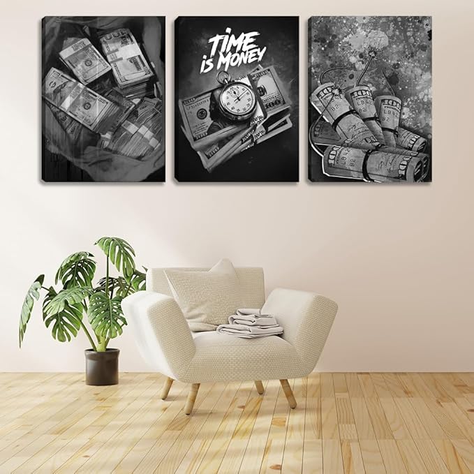 Motivational Canvas Wall Art 3 Pieces Entrepreneur Inspirational Poster Prints Office Wall Decor Artwork for Living Room Home Decor Painting Pictures Framed Ready to Hang (36" Wx16 H)