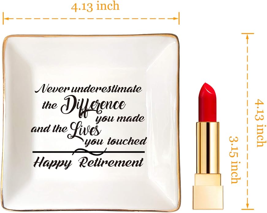 HOME SMILE Ceramic Ring Dish Jewelry Tray for Mom Sister Friends