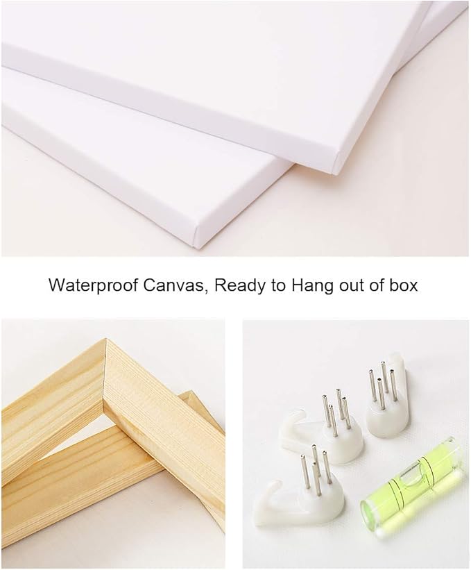 Biuteawal Sunflower Canvas Print Wall Art Sunset Landscape Pictures Flower Field Artwork Modern Painting for Home Kitchen Bedroom Dining Room Stretched and Framed Ready to Hang