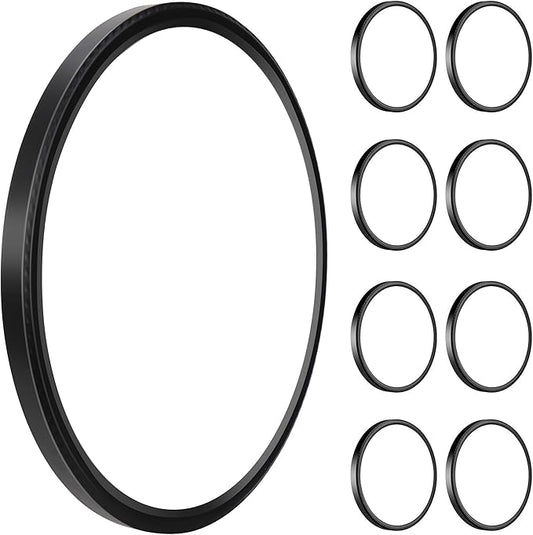 3200lm LED Flush Mount Ceiling Light, Super Slim 12 inch LED Ceiling Light, 5000K LED Ceiling Light for Bedroom, Living Room, Dining Room,Garage,Office (Black, 8 Pack)