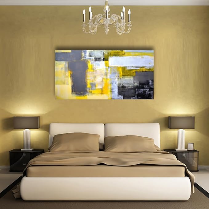 Color Block Abstract Pictures Canvas Wall Art for Living room Bedroom Wall Decor,Abstract Wall Art Print Paitnings for home Decor,Morden Artwork Line Drawing Full of Imagination Canvas Art