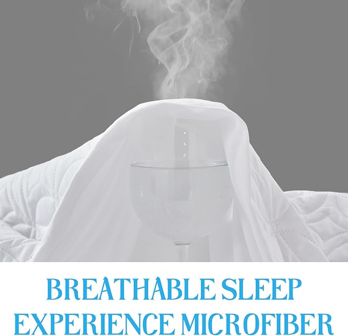 BEDLORE Waterproof Mattress Protector, King Size Noiseless Mattress Pad with Deep Pocket 6"-18" Depth, Soft Breathable Bed Mattress Cover Washable for Home, Bedroom, Hotel (White)