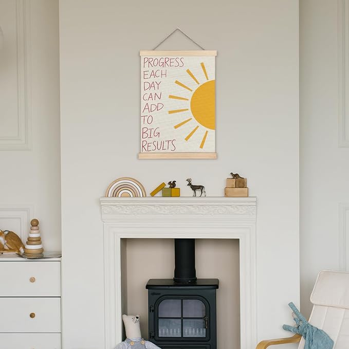 Supwhd Nursery Positive Affirmations Wall Decor, Inspirational Add Up to Big Results Office Wall Art, Motivational Quotes Wall Art for Office Classroom Home, 12x16