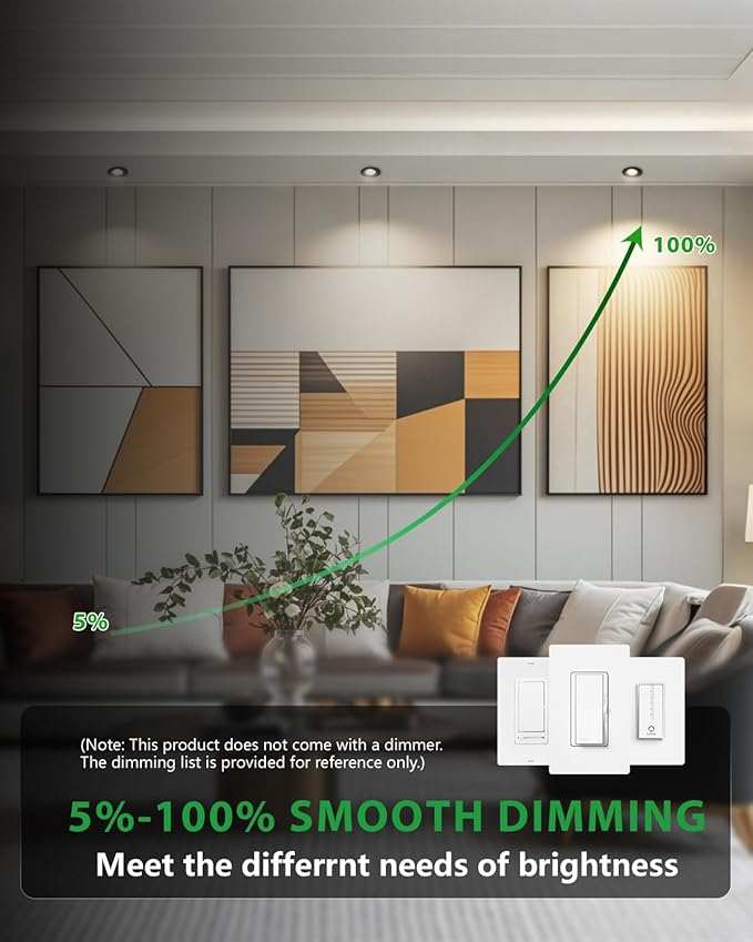 zouzai 5CCT LED Gimbal Led Recessed Light with Junction Box, 360ยฐ+90ยฐ Adjustable Directional Eyeball Lighting, Dimmable, 2700K/3000K/3500K/4000K/5000K,ETL&Energy Star (Black 12 Pack, 3 inch)