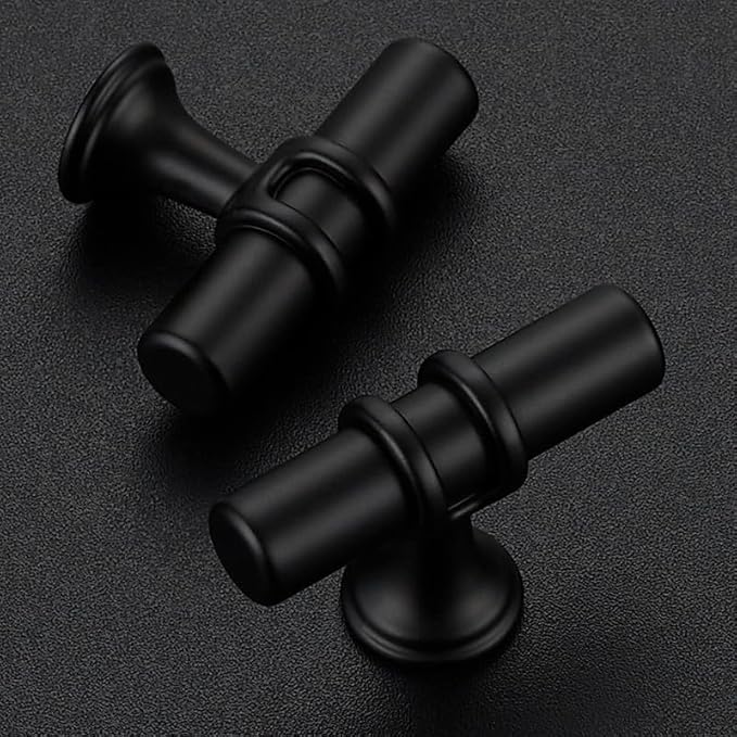 10 Pack Matte Black Cabinet Knobs - Kitchen Cabinet Knobs Cabinet Pulls for Kitchen Cabinet Drawer Stainless Steel Dresser Knobs for Cabinet Hardware 2in Length Single Hole