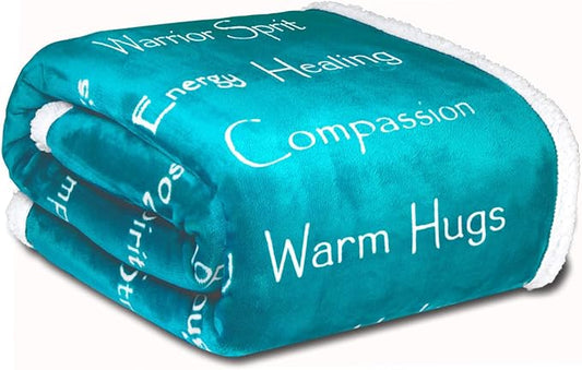 WOLF CREEK BLANKET - Compassion Blanket (Brand)- Strength Courage Super Soft Warm Hugs, Get Well Gift Blanket Plush Healing Thoughts Positive Energy Love & Hope