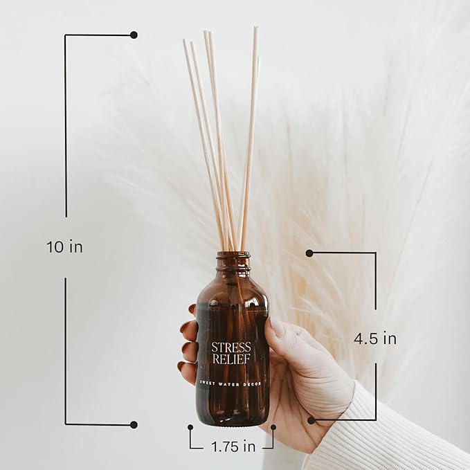 Sweet Water Decor Hello Fall Reed Diffuser Set - Hot Cider, Cinnamon, Cloves, Apple, and Nutmeg Fall Scented Diffuser - Scent Diffusers for Home, Fall Home Decor Long Lasting Fragrance Made in the USA