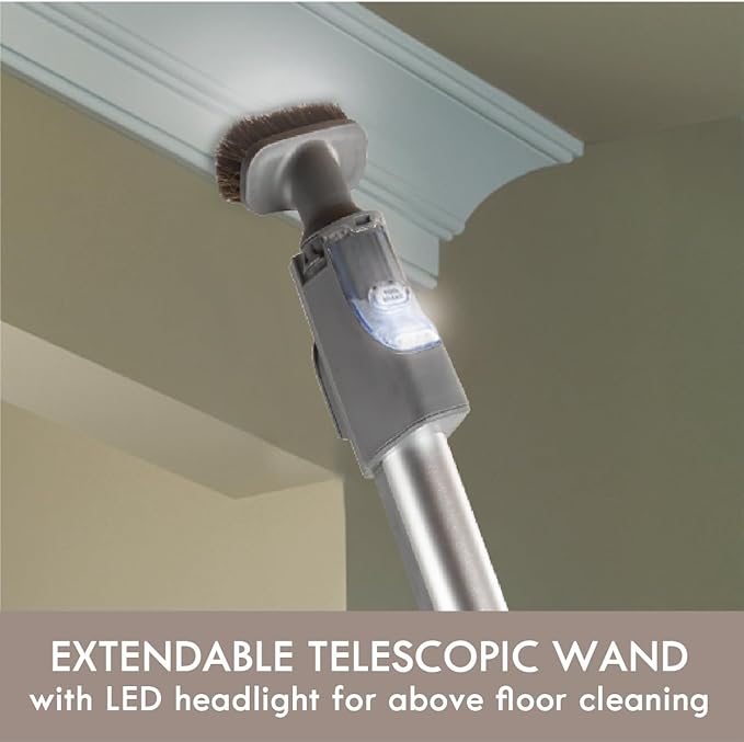 Kenmore Elite 81714 Pet Friendly Ultra Plush Lightweight Bagged Canister Vacuum with Pet PowerMate, HEPA, Extended Telescoping Wand, Retractable Cord, and 3 Cleaning Tools-Champagne