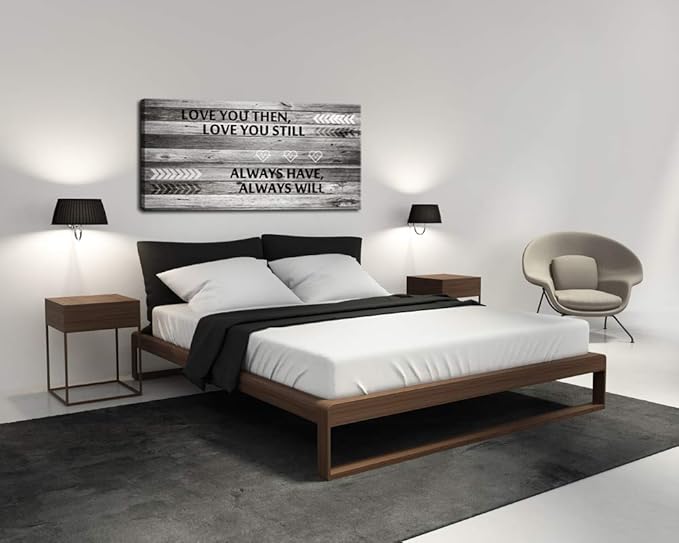 A71862 Canvas Wall Art Love You Still Large Wall Art (Wood Frame Ready To Hang) For Wall Decor