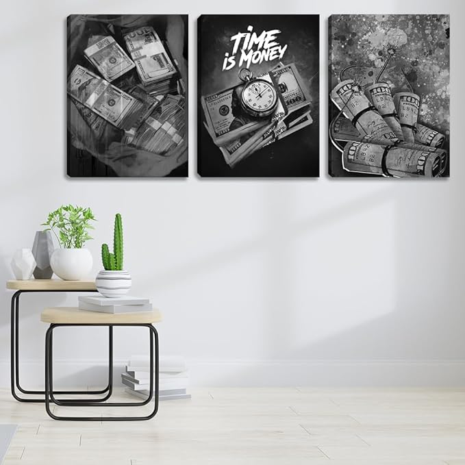 Motivational Canvas Wall Art 3 Pieces Entrepreneur Inspirational Poster Prints Office Wall Decor Artwork for Living Room Home Decor Painting Pictures Framed Ready to Hang (36" Wx16 H)