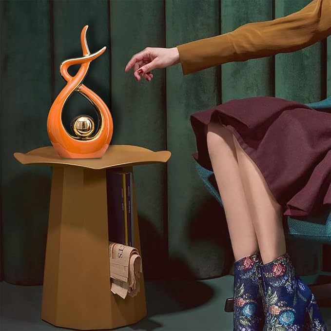 Norrclp Home Decor Modern Abstract Art Ceramic Statue Table Decorations for Dining Room Living Room Office Centerpiece