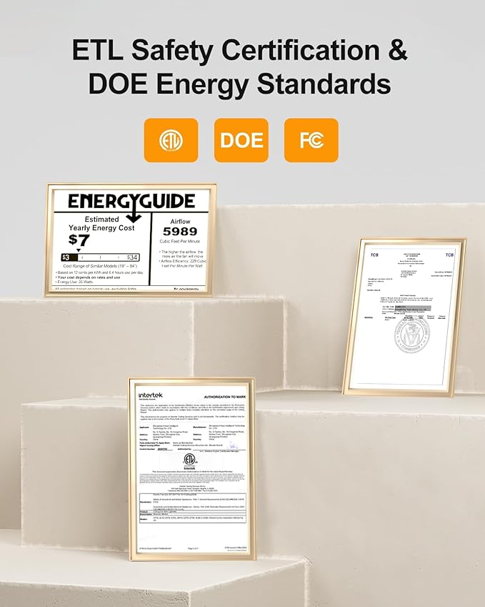 CubiCubi Ceiling Fans with Lights, 72 Inch Industrial/Modern Ceiling Fan with Light and Remote/APP Control, Kitchen Living Room Indoor Use, 35W, 3CCT, Stepless Dimmable, Quiet, Reversible, Black