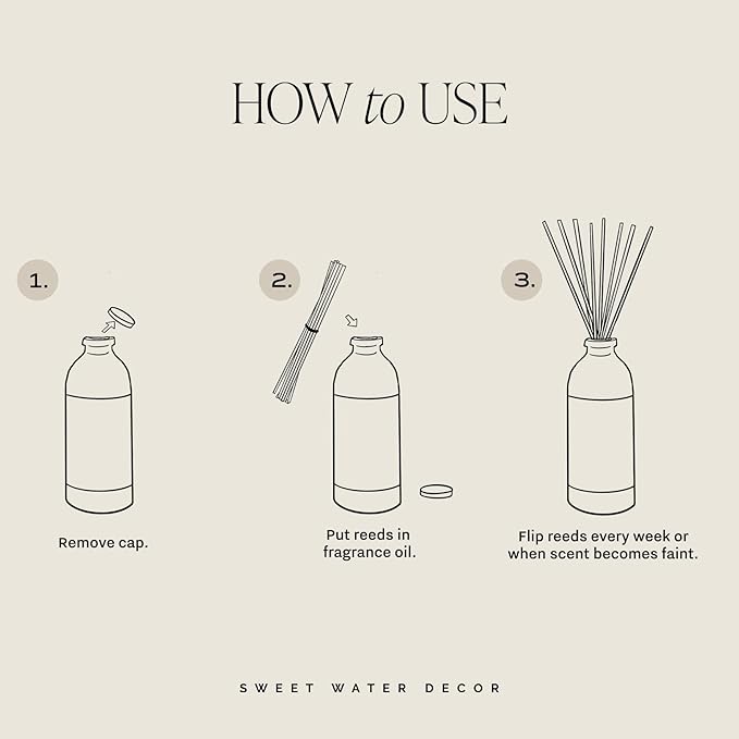 Sweet Water Decor Hello Fall Reed Diffuser Set - Hot Cider, Cinnamon, Cloves, Apple, and Nutmeg Fall Scented Diffuser - Scent Diffusers for Home, Fall Home Decor Long Lasting Fragrance Made in the USA