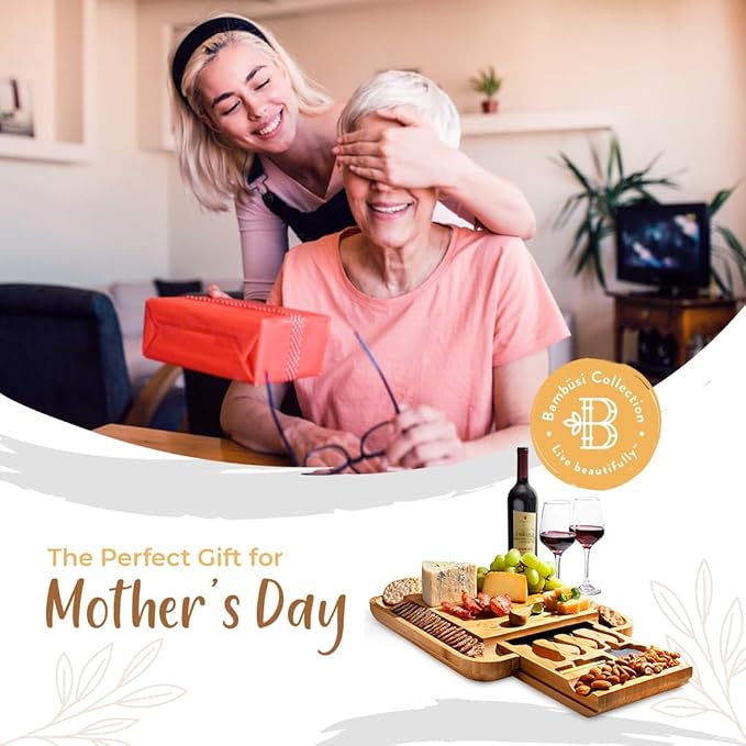 Personalized Charcuterie Board Gift Set - Custom Engraved Charcuterie Boards, Bamboo Cheese Board & Meat Platter - Wedding Gifts, Housewarming Gift for New Home, Anniversary, Birthday Present