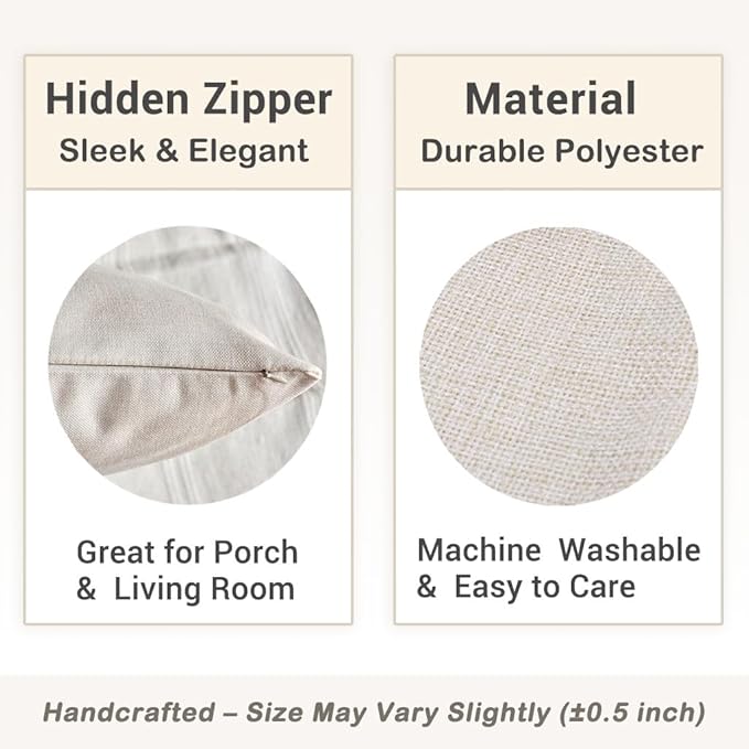 Fall Decorative Throw Pillow Covers 18x18 Inch Set of 2 Blue Orange Pumpkin Green Scalloped Pastel Outdoor Cottage Autumn Decor Pillows Cases Grandmillennial Decorations for Home Room Couch