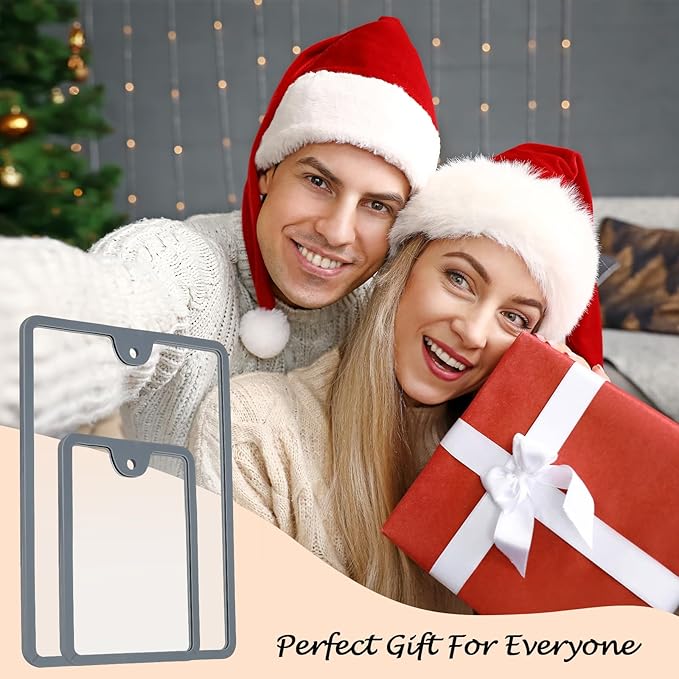 Joeyan 2Pcs Tempered Glass Cutting Boards Set- 15"x10" & 12"x8" Shatterproof Kitchen Chopping Board with Non-Slip Grips, Hanging Hole & Heat-Resistant for Meat Prep, Serving, Countertop Protection