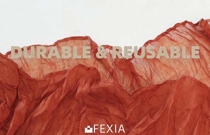 FEXIA 3 Pack Terracotta Table Runner 35x120 Inches for Baby Shower Decoration Gauze Rustic Table Runner for Wedding Party First Communion Centerpiece Engagement Bridal Shower Boho Decoration