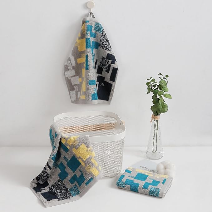 SEMAXE 100% Cotton Washcloths 12-Pack, 13 × 13 Inch Soft Luxury Face Towels – Super Absorbent & Quick-Dry, Premium Cloth with Hanging Loop, Oeko-TEX Certified, Gift-Ready Box