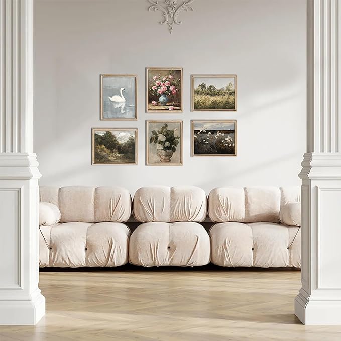 RETRART Vintage Swan Wall Art - Swan Vintage Canvas Art Prints for Wall Decor, Swan Painting white swan, Elegant Animal Oil Painting Decor for Living Room Bedroom Kitchen - 11" x 14" - UNFRAMED