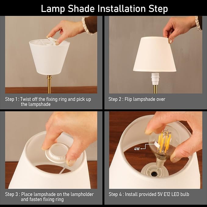 Cordless Table Lamp Portable Small LED Touch Lamp with Dimmer, 18" 2700K Rechargeable Battery Light for Bedside, Dining Room, Bedroom Lamp, Patio, Bar, Night Light, Bathroom (Antique Brass)