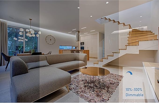 Jolux 12-Pack 5/6" Retrofit LED Recessed Lighting,12W=60W,2700K SoftWhite,800 Lumens,Dimmable Can Lights,Damp Rated,Simple Installation Adjustable Retrofit Downlight,ETL,Bevel Trim