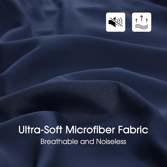 Basic Beyond King Size Navy and Red Comforter Set - Reversible King Bed Comforter Set for All Seasons, 104"x92", 2 Pillow Shams (20"x36"+2")