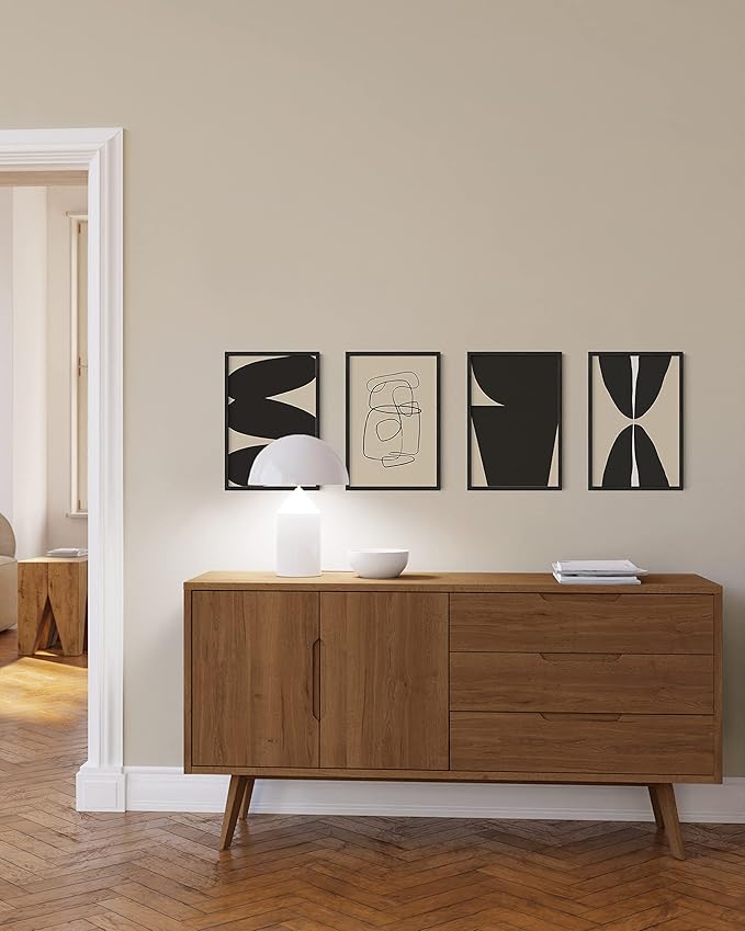 Haus and Hues 12x18 Black Oak Wood Picture Frames Set of 15 - Premium Bulk Picture Frames 12x18 Bundle - Elegant Gallery Wall Frame Set for Posters, Art Display - Ideal for Wall Decor in Home & Office