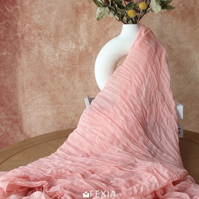 FEXIA 3 Pack Pink Table Runner 35x120 Inches for Baby Shower Decoration Spring Easter Table Runner for Wedding Party First Communion Centerpiece Engagement Bridal Shower Boho Decoration