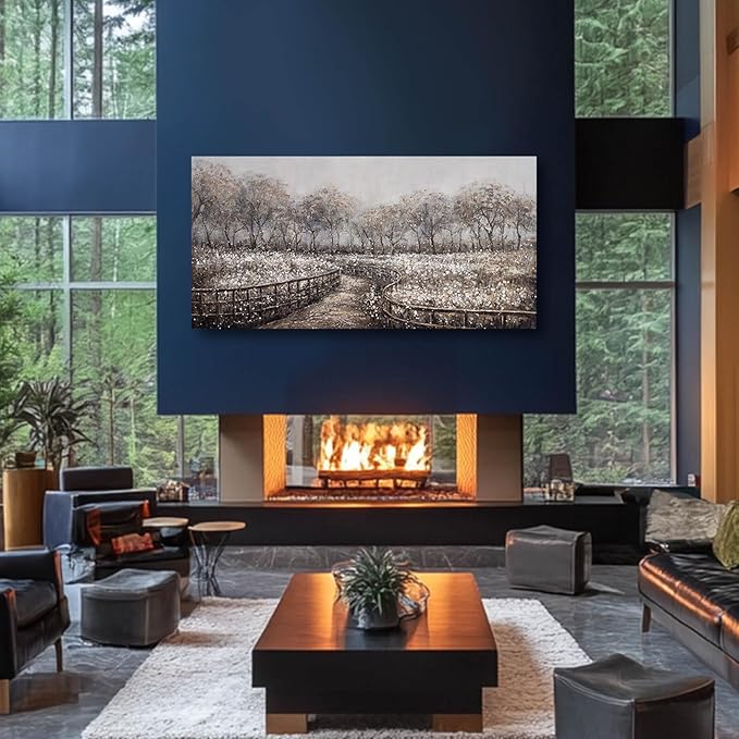 GAIDUOMAI Large Canvas Artwork Tree Pictures Wall Decor Flower Painting Vintage Botanical Wall Prints for Living Room Bedroom Kitchen 29"x58" Home Decor